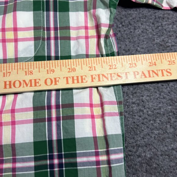 DANIEL CREMIEUX SHIRT PLAID GREEN PINK COLORFUL Y2k Vintage Large - Picture 7 of 13